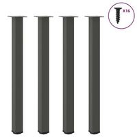 patas para mesa de bar 4 unidades antracita 110-112 cm acero vidaxl