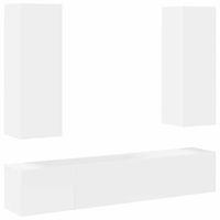 muebles de salon 4 piezas madera de ingenieria blanco vidaxl