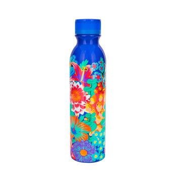 Botella termo 75 cl  azul silicona  28 x  6.8 cm x 7 cm