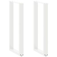 patas para mesa de bar en forma de u 2 unidades color blanco 40 x 100-101 cm acero vidaxl