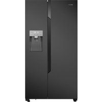 hisense american-style fridge freezer black steel rs694n4tf1 black