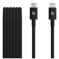 beats usb-c to usb-c woven cables 15 m - bolt black 2-pack