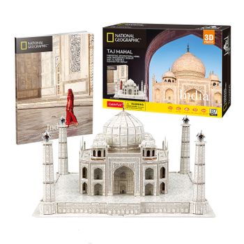 National Geographic - Puzzle 3D Taj Mahal  Puzzles 3D  Maquetas para Construir Adultos Y Niños  Puzzle 3D Adultos  Puzzle 3D Niños  Regalos para Niños  87 Piezas