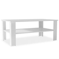mesa de centromesa auxiliarmesa de cafe madera de ingenieria blanco 100x59x42 cm