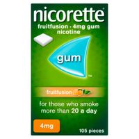 nicorette gum 4mg fruit fusion - 105 pieces