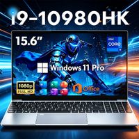 156 intel core i9 10980hk gaming laptop windows 11 16gb ram 1tb 2tb ssd fingerprint unlock computer backlight office laptop