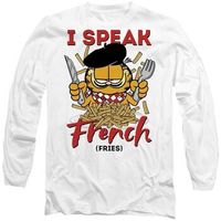 garfield camiseta manga larga speaking love para mujer