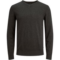 jack  jones jersey 12208365 jjeemil knit v-neck noos dark grey melange para hombre