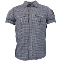 srk camisa manga corta chemise homme cotine para hombre