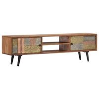 mueble de tv madera maciza de acacia 140x30x40 cm vidaxl