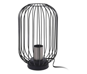 Well home - lampara de mesa color negro en metal ø18x29cm