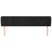 cabecero cama mueble de dormitorio de terciopelo 163 x 23 x 7888 cm negro m020008349