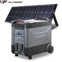 estacion de energia portatil allpowers r4000 salida ca 4000w - lifep04  panel solar 200w mono