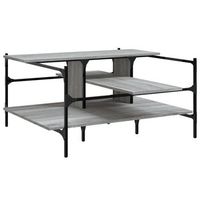 mesa de centro madera de ingenieria gris sonoma 100x100x485 cm vidaxl