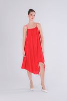 vestido asimetrico con tirantes finos red s