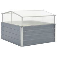 invernadero 100x100x85 cm acero galvanizado gris