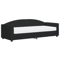 cama individual  cama para adultos  sofa cama con colchon tela negro 80x200 cm