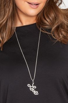 Collar Plateado Colgante 