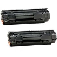 compatible multipack hp laserjet p1006 printer toner cartridges 2 pack -cb435a