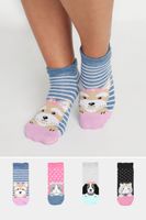 juego 4 pares calcetines tobilleros de animales