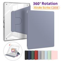 para kindle scribe 2024 funda 102 pulgadas 360    funda para dormir de cuero pu con estuche acrilico desmontable magnetico giratorio 2 en 1