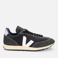 veja womens rio branco mesh running style trainers - blackwhiteoxford grey - uk 3