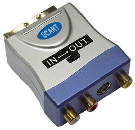 Atlantis Land P019-AV682-SA02 adaptador de cable de vídeo SCART (21-pin) 3 x RCA + S-Video Gris, Azul
