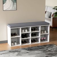 armario zapatero mdf laminado blanco