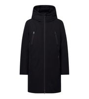 ecoalf para hombre mcmgajklivor0255w24-319 abrigo livorno negro l casual manga larga poliester reciclado sostenible