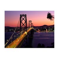 papel pintado 3d - charming evening in san francisco 250x193 cm