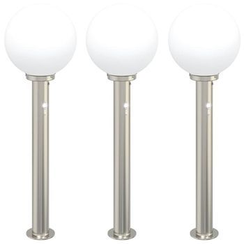 Balizas Luminosas Con Sensor, 3 Unidades, 80 Cm, Acero Inoxidable, Ip44 Vidaxl