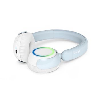 Auriculares Philips TAK4200B inalámbricos Bluetooth con cancelación de ruido y micrófono, blanco y azul