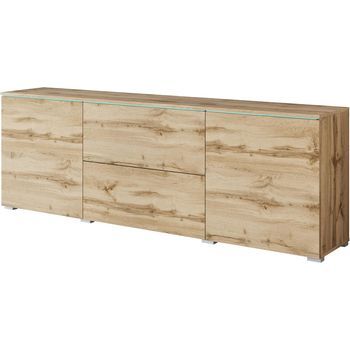 Mueble De Tv Vera 181 Cm, Mueble De Televisión, Aparador De Salón, Sin Iluminación Led, Color Wotan