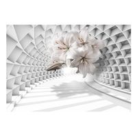 papel pintado 3d - flowers in the tunnel 250x175 cm