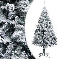 arbol de navidad artificial verde con nieve 180 cm vidaxl
