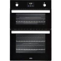 belling bi902g gas double oven - black black