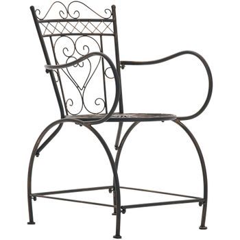 Silla De Exterior Sheela Metal Bronce 60x48x88 Cm Clp