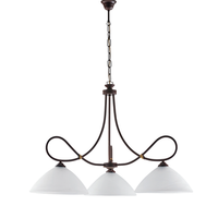 dallas - lampara de arana negra con efecto oxido y oro antiguo cristal blanco 3 luces