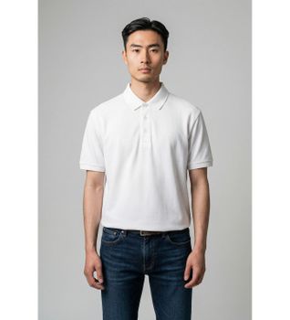 Blauer para hombre. 26SBLUT02298 Polo Albans blanco (L), Casual, Algodón, Manga corta