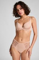 hunkemoller superslip midi de encaje beige