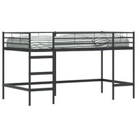 estructura de litera para ninos liso negro 107 x 203 cm acero vidaxl