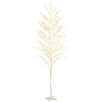 abedul artificial blanco con 672 leds blanco calido 400 cm vidaxl
