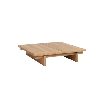 Mesa de centro en madera de pino barnizado en color roble  90 cm