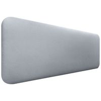 dhome cabecero tapizado liso redondeado polipiel para pared acusticos cabeceros absorbentes cabezal cama dormitorio plata 145cm