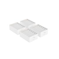 organizadores de cajon armario compartimentos plegables para pantalones blanco clasico  4