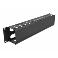 panel de gestion de cables delock 19 2u negro con 4 aberturas
