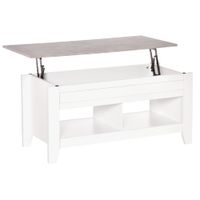 mesa de centro elevable 105x50x49 cm blanco