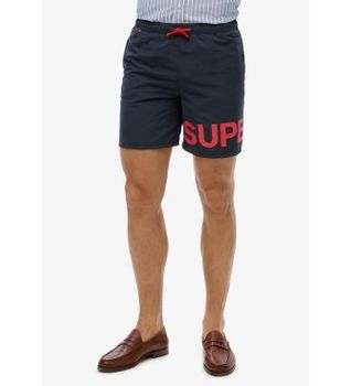 Superdry para hombre. M3010244A Bañador con gráfico marino (S), Beachwear, Poliéster Reciclado, Sostenible