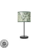 sobremesa moda 1xe14 negrohoja verde 42x17x17cm