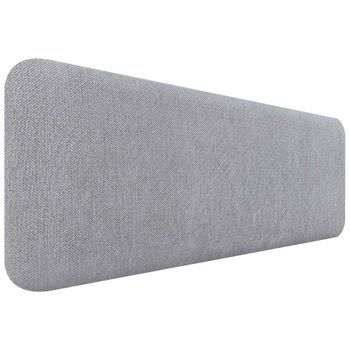 Dhome Cabecero Tapizado Liso Redondeado Tejido Luxury Para Pared Acústicos Cabeceros Absorbentes Cabezal Cama Dormitorio (silver Grey, 160cm)